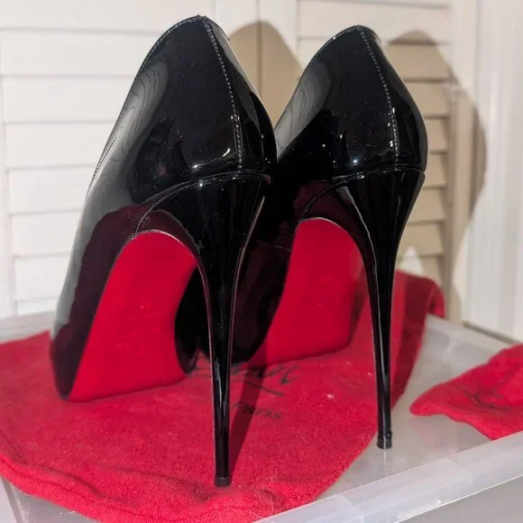 Loubiton New Very Privé 120mm platform pumps Patent calf leather - black - 40EUR - Picture 4 of 7